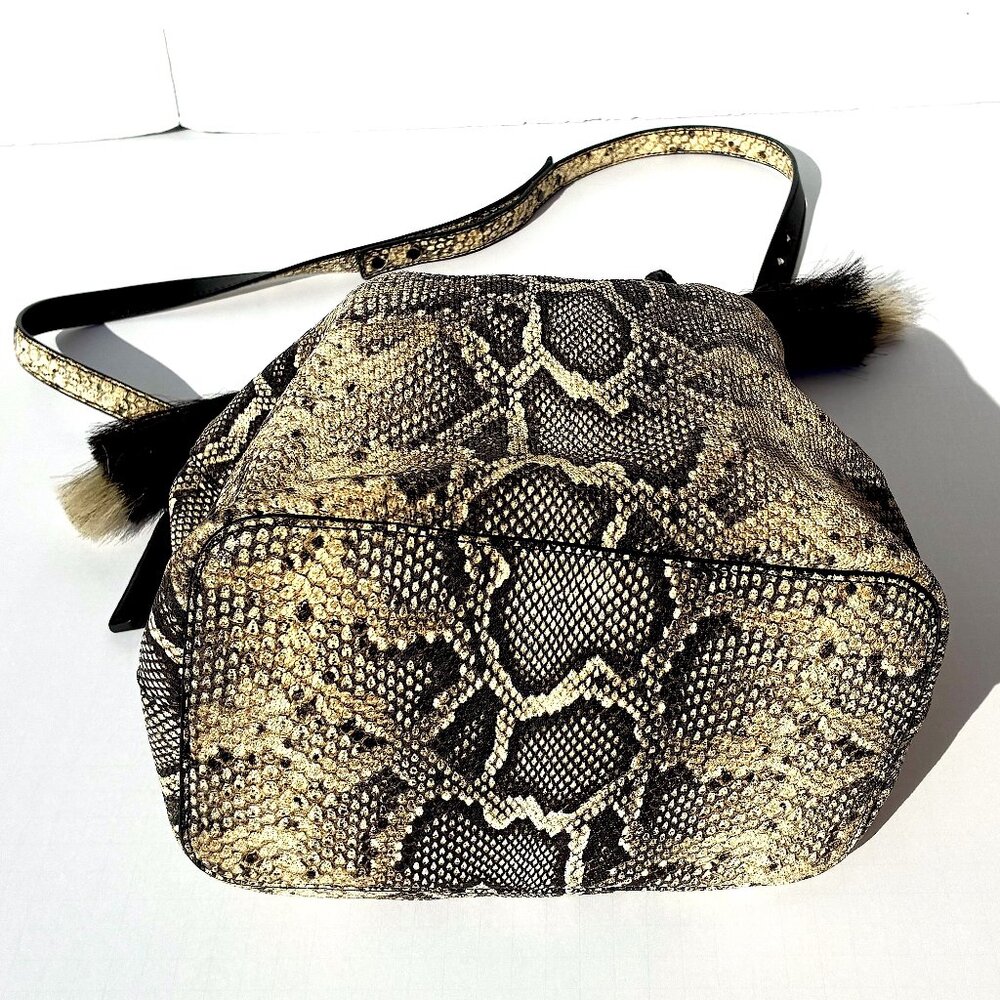 Loeffler Randall Tasseled Python Effect Leather B… - image 6